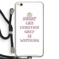 CaseCompany Christian Grey: Huawei Ascend P8 Lite (2017) Transparant Hoesje met koord