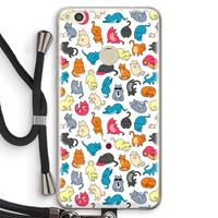 CaseCompany Kleurrijke katten: Huawei Ascend P8 Lite (2017) Transparant Hoesje met koord