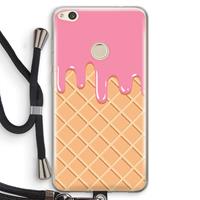 CaseCompany Ice cream: Huawei Ascend P8 Lite (2017) Transparant Hoesje met koord