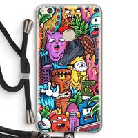 CaseCompany Vexx Mixtape: Huawei Ascend P8 Lite (2017) Transparant Hoesje met koord