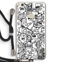 CaseCompany Vexx City #2: Huawei Ascend P8 Lite (2017) Transparant Hoesje met koord