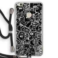 CaseCompany Vexx Black City : Huawei Ascend P8 Lite (2017) Transparant Hoesje met koord
