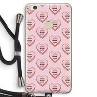 CaseCompany Chicks before dicks: Huawei Ascend P8 Lite (2017) Transparant Hoesje met koord