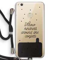 CaseCompany Confetti: Huawei Ascend P8 Lite (2017) Transparant Hoesje met koord