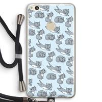 CaseCompany Poezen: Huawei Ascend P8 Lite (2017) Transparant Hoesje met koord