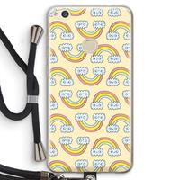 CaseCompany Regenboog: Huawei Ascend P8 Lite (2017) Transparant Hoesje met koord
