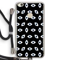 CaseCompany Eyes pattern: Huawei Ascend P8 Lite (2017) Transparant Hoesje met koord