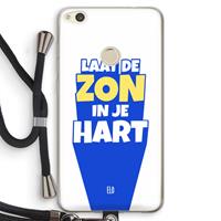 CaseCompany Laat de zon in je hart: Huawei Ascend P8 Lite (2017) Transparant Hoesje met koord