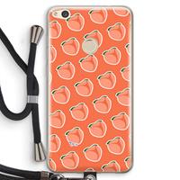 CaseCompany Just peachy: Huawei Ascend P8 Lite (2017) Transparant Hoesje met koord