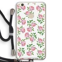 CaseCompany Kleine roosjes: Huawei Ascend P8 Lite (2017) Transparant Hoesje met koord