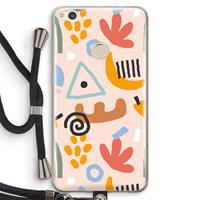 CaseCompany Abstract: Huawei Ascend P8 Lite (2017) Transparant Hoesje met koord