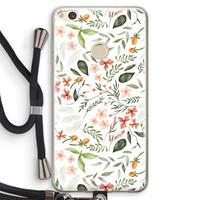 CaseCompany Sweet little flowers: Huawei Ascend P8 Lite (2017) Transparant Hoesje met koord