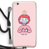 CaseCompany Hartje: Huawei Ascend P8 Lite (2017) Transparant Hoesje met koord