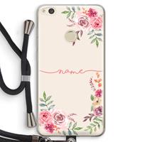 CaseCompany Rozen: Huawei Ascend P8 Lite (2017) Transparant Hoesje met koord