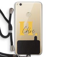 CaseCompany Amber Script: Huawei Ascend P8 Lite (2017) Transparant Hoesje met koord