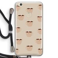 CaseCompany Morning coffee: Huawei Ascend P8 Lite (2017) Transparant Hoesje met koord