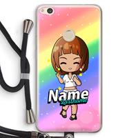 CaseCompany Chibi Maker vrouw: Huawei Ascend P8 Lite (2017) Transparant Hoesje met koord