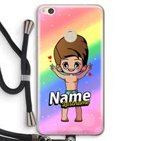 CaseCompany Chibi Maker man: Huawei Ascend P8 Lite (2017) Transparant Hoesje met koord