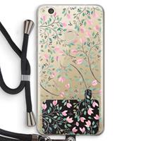 CaseCompany Sierlijke bloemen: Huawei Ascend P8 Lite (2017) Transparant Hoesje met koord