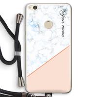 CaseCompany Marmer in stijl: Huawei Ascend P8 Lite (2017) Transparant Hoesje met koord