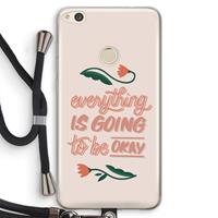 CaseCompany Optimistic flower girl: Huawei Ascend P8 Lite (2017) Transparant Hoesje met koord