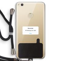 CaseCompany Reminder: Huawei Ascend P8 Lite (2017) Transparant Hoesje met koord
