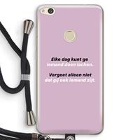 CaseCompany gij zijt ook iemand: Huawei Ascend P8 Lite (2017) Transparant Hoesje met koord