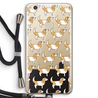 CaseCompany Doggy: Huawei Ascend P8 Lite (2017) Transparant Hoesje met koord