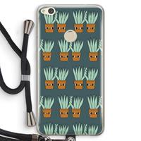 CaseCompany Sansevieria: Huawei Ascend P8 Lite (2017) Transparant Hoesje met koord