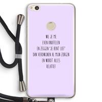 CaseCompany Relatief: Huawei Ascend P8 Lite (2017) Transparant Hoesje met koord