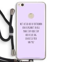 CaseCompany Zelfvertrouwen: Huawei Ascend P8 Lite (2017) Transparant Hoesje met koord