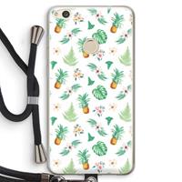 CaseCompany Ananas bladeren: Huawei Ascend P8 Lite (2017) Transparant Hoesje met koord