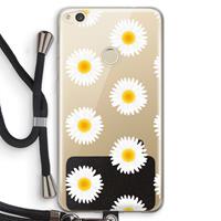 CaseCompany Margrietjes: Huawei Ascend P8 Lite (2017) Transparant Hoesje met koord
