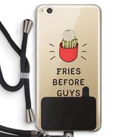 CaseCompany Fries before guys: Huawei Ascend P8 Lite (2017) Transparant Hoesje met koord