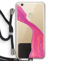 CaseCompany Paarse stroom: Huawei Ascend P8 Lite (2017) Transparant Hoesje met koord