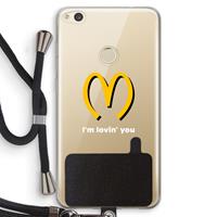 CaseCompany I'm lovin' you: Huawei Ascend P8 Lite (2017) Transparant Hoesje met koord