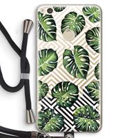 CaseCompany Geometrische jungle: Huawei Ascend P8 Lite (2017) Transparant Hoesje met koord