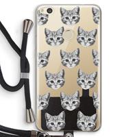 CaseCompany Kitten: Huawei Ascend P8 Lite (2017) Transparant Hoesje met koord