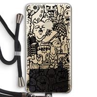 CaseCompany Vexx Black Mixtape: Huawei Ascend P8 Lite (2017) Transparant Hoesje met koord