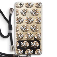 CaseCompany Slapende poes: Huawei Ascend P8 Lite (2017) Transparant Hoesje met koord