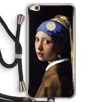 CaseCompany The Pearl Earring: Huawei Ascend P8 Lite (2017) Transparant Hoesje met koord