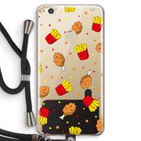 CaseCompany Chicken 'n Fries: Huawei Ascend P8 Lite (2017) Transparant Hoesje met koord