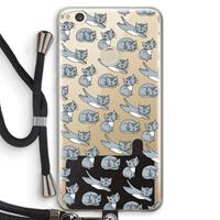 CaseCompany Poezen: Huawei Ascend P8 Lite (2017) Transparant Hoesje met koord
