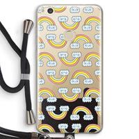 CaseCompany Regenboog: Huawei Ascend P8 Lite (2017) Transparant Hoesje met koord