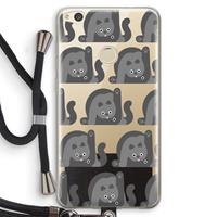 CaseCompany Cats: Huawei Ascend P8 Lite (2017) Transparant Hoesje met koord