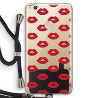 CaseCompany Lips: Huawei Ascend P8 Lite (2017) Transparant Hoesje met koord