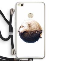 CaseCompany Yin Yang Wolves: Huawei Ascend P8 Lite (2017) Transparant Hoesje met koord
