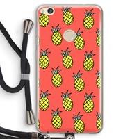 CaseCompany Ananas: Huawei Ascend P8 Lite (2017) Transparant Hoesje met koord