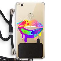 CaseCompany Lip Palette: Huawei Ascend P8 Lite (2017) Transparant Hoesje met koord