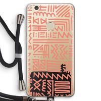 CaseCompany Marrakech Pink: Huawei Ascend P8 Lite (2017) Transparant Hoesje met koord